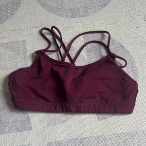 Women’s Strappy Sports Bra - Deep Plum
